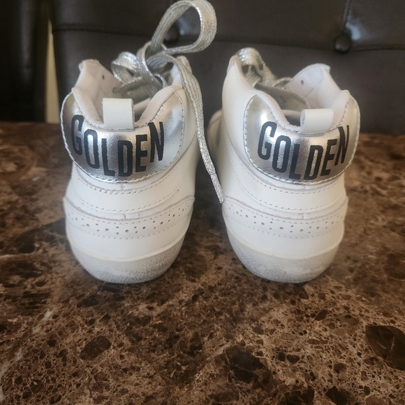 Golden Goose Mid Star Leather Wing-Tip Sneakers Size 37 - Picture 4 of 7